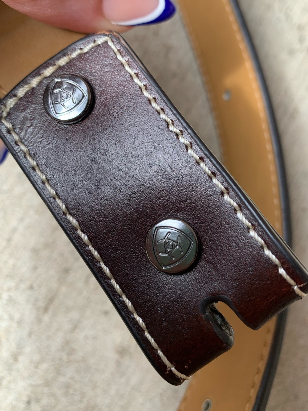 Ariat Girl's Western Belt with Turquoise Inlays - Picture 3 of 7